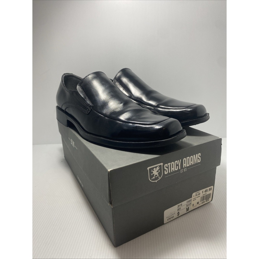Stacy Adams Cassidy Moc Toe Slip On Shoes Black 20118-001—018
